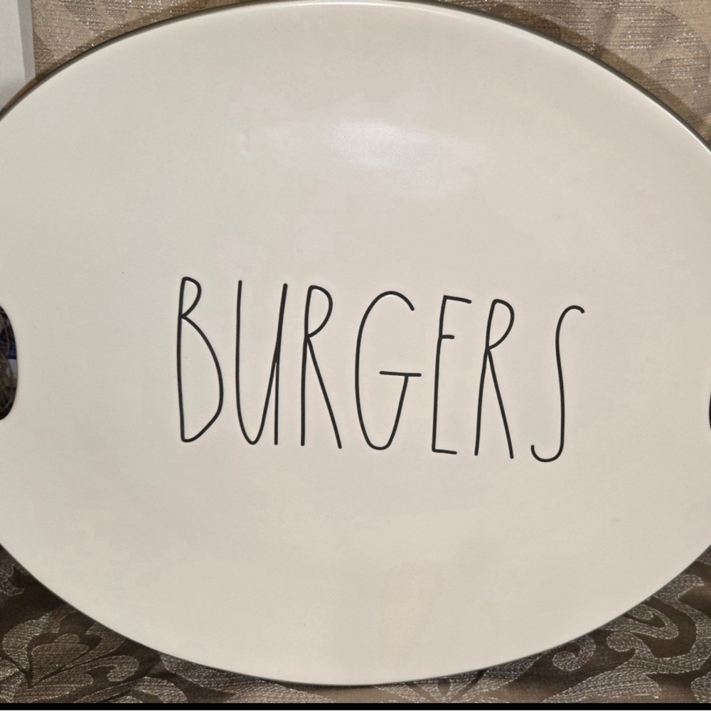 Rae Dunn burger platter